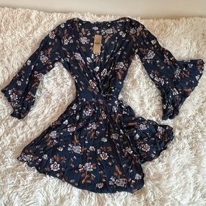 American Eagle Outfitters floral wrap dress